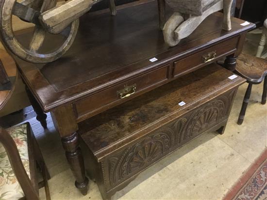 Mahogany 2 drawer writing table